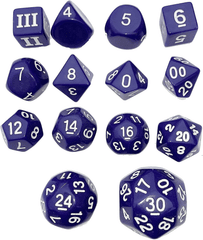 DCC Dungeon Crawl Classics Dice Set - Opaque Purple 14pc